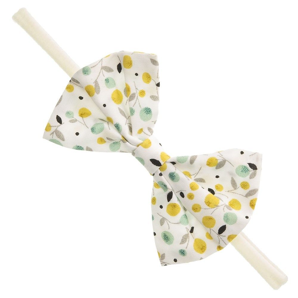 Turbante estrecho con lazo estampado Niza