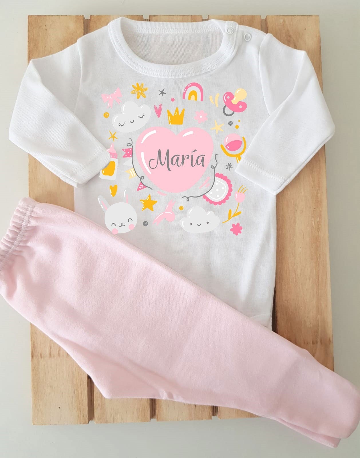 Body y polaina - Corazón y accesorios