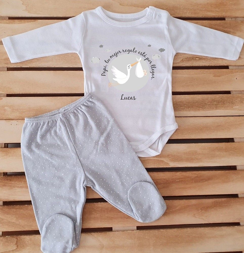 Conjunto con polaina - Papi, tu mejor regalo está por llegar