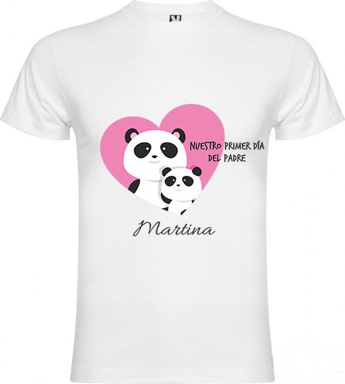 Camiseta adulto - Osos panda, primer día del padre