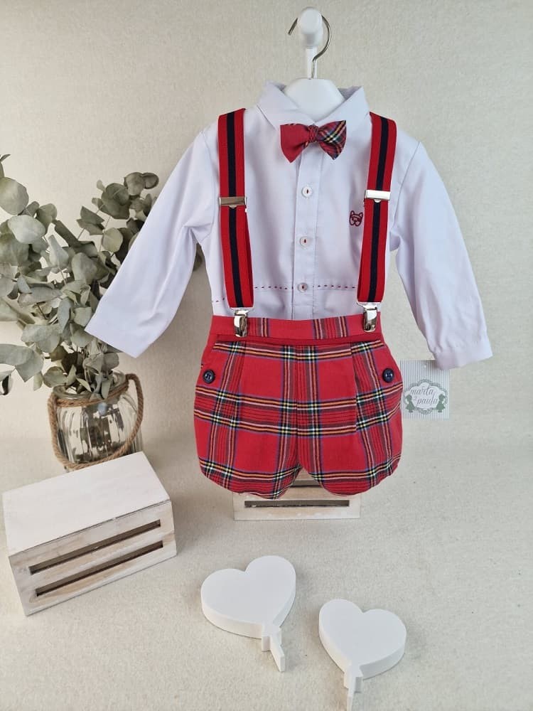 Conjunto bebé con tirantes Amor