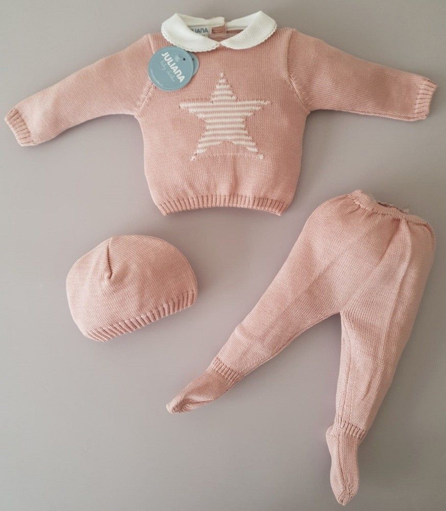 Conjunto con polaina bordado estrella