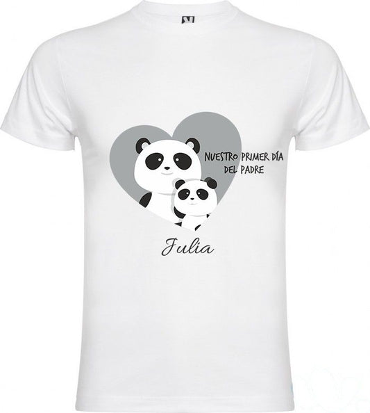 Camiseta adulto - Osos panda, primer día del padre