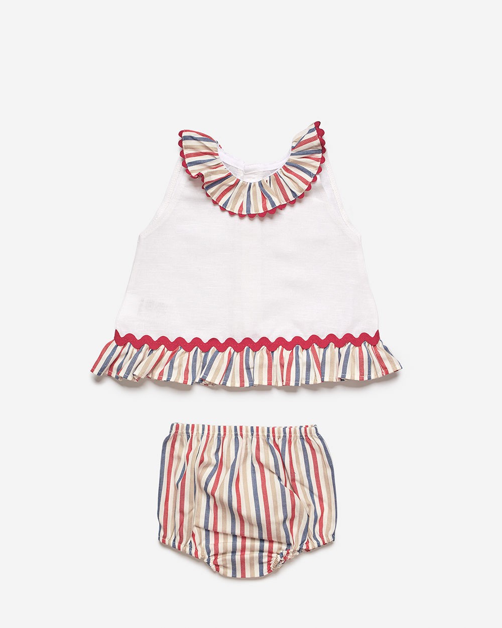 Conjunto de tela rayada