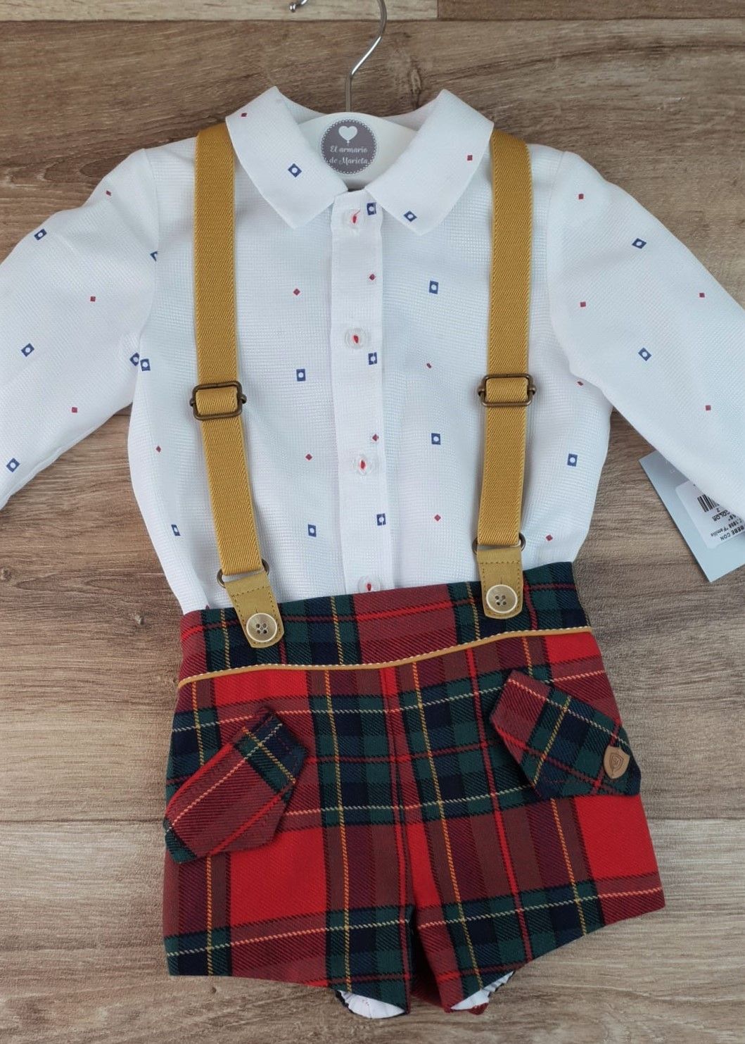 Conjunto bebé con tirantes Familia Atenas