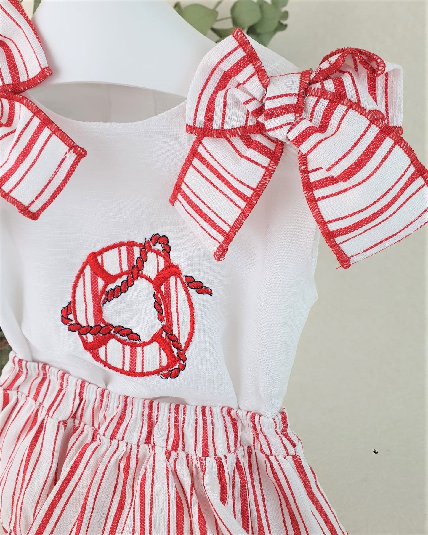 Conjunto camisa y falda niña salvavidas