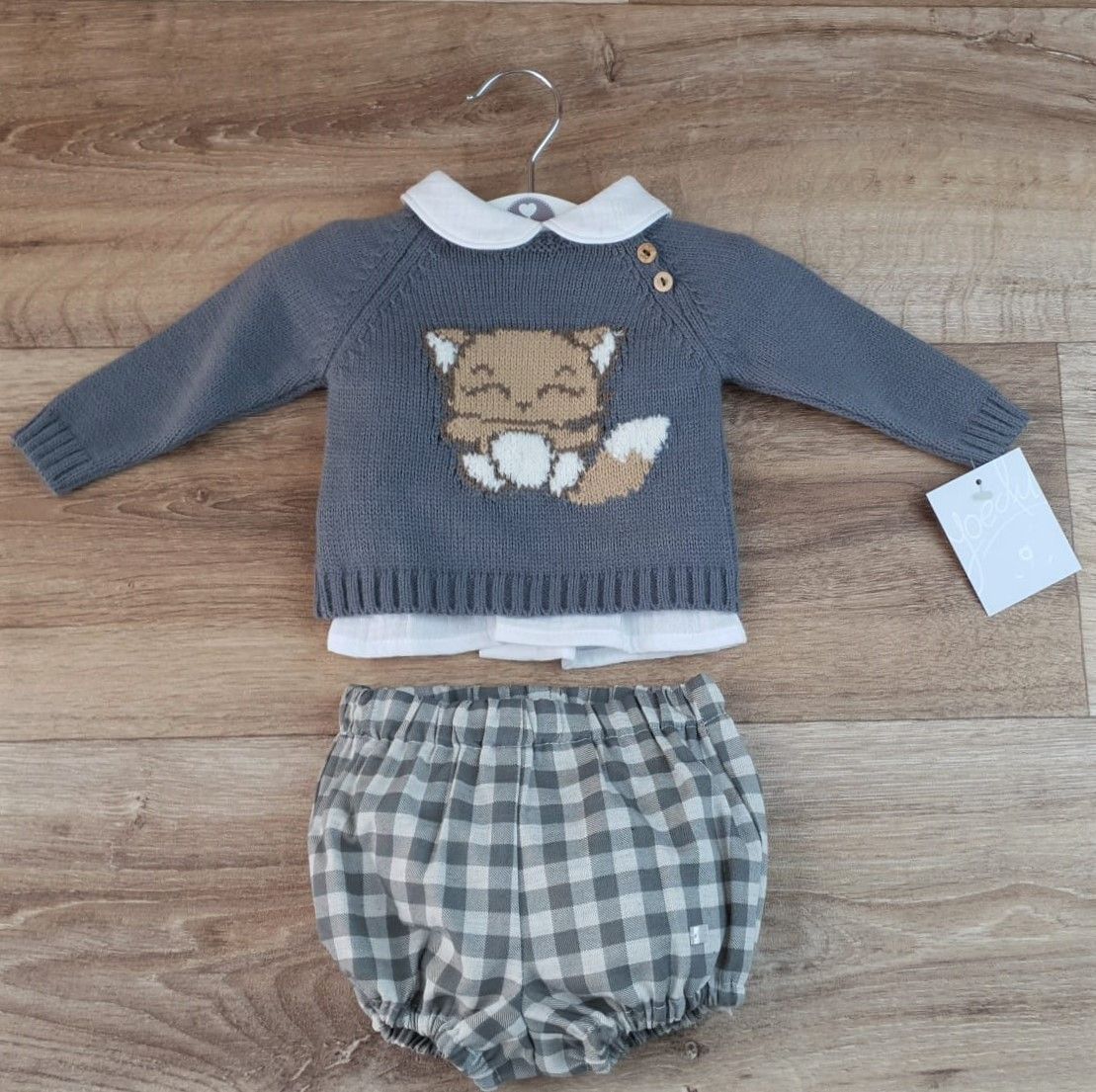 Conjunto bebé tres piezas Familia Gatito