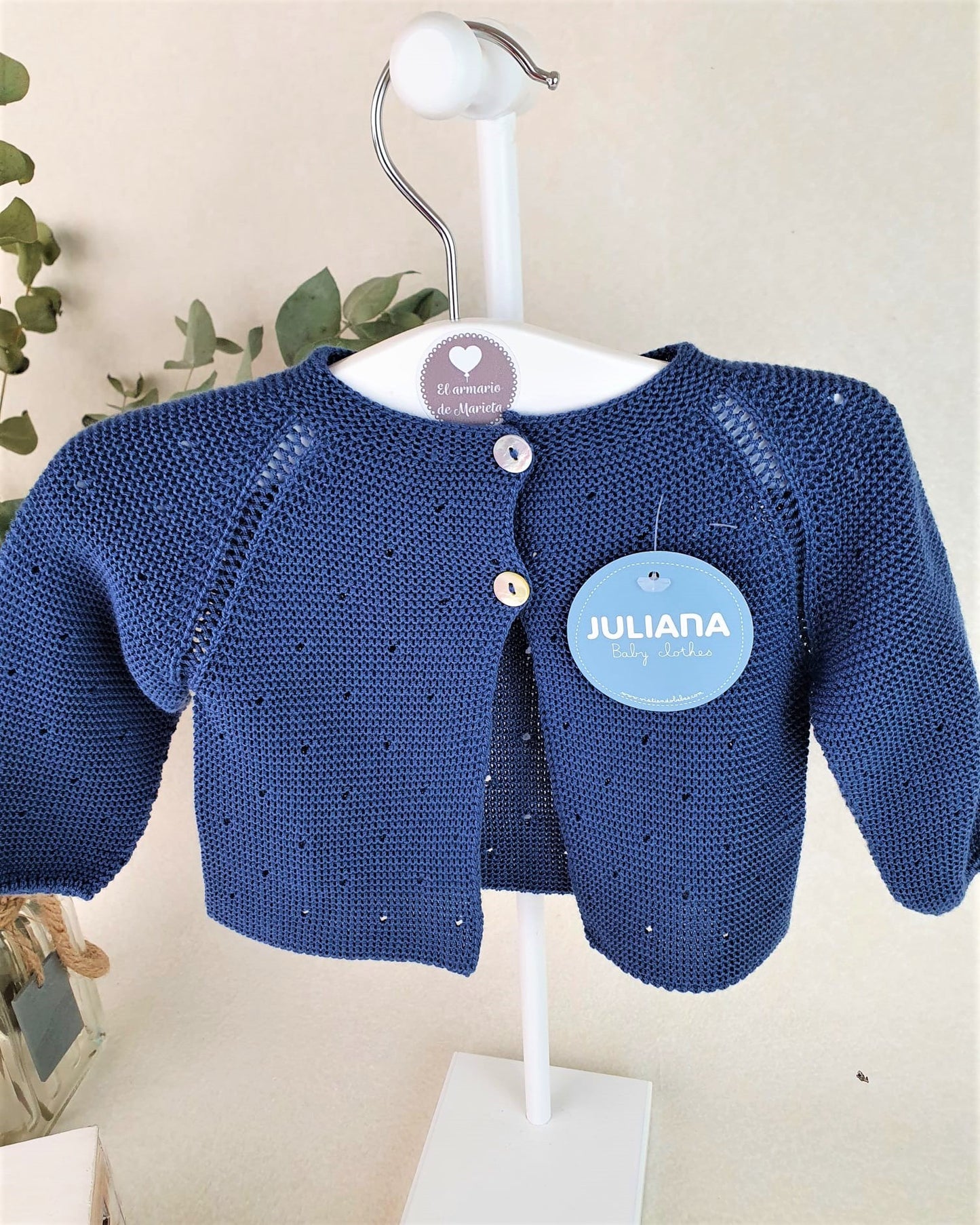 Chaqueta de hilo unisex con puntitos calados