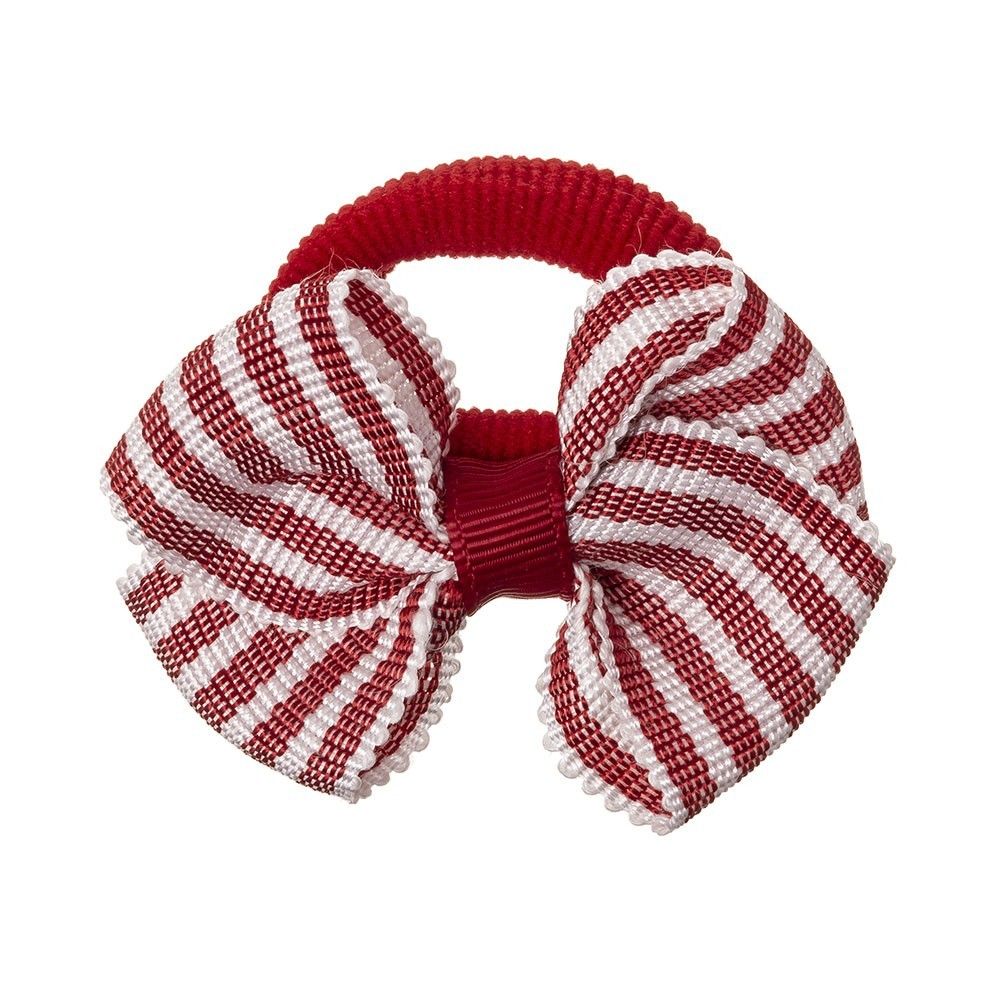 Coletero lazo grosgrain rayado