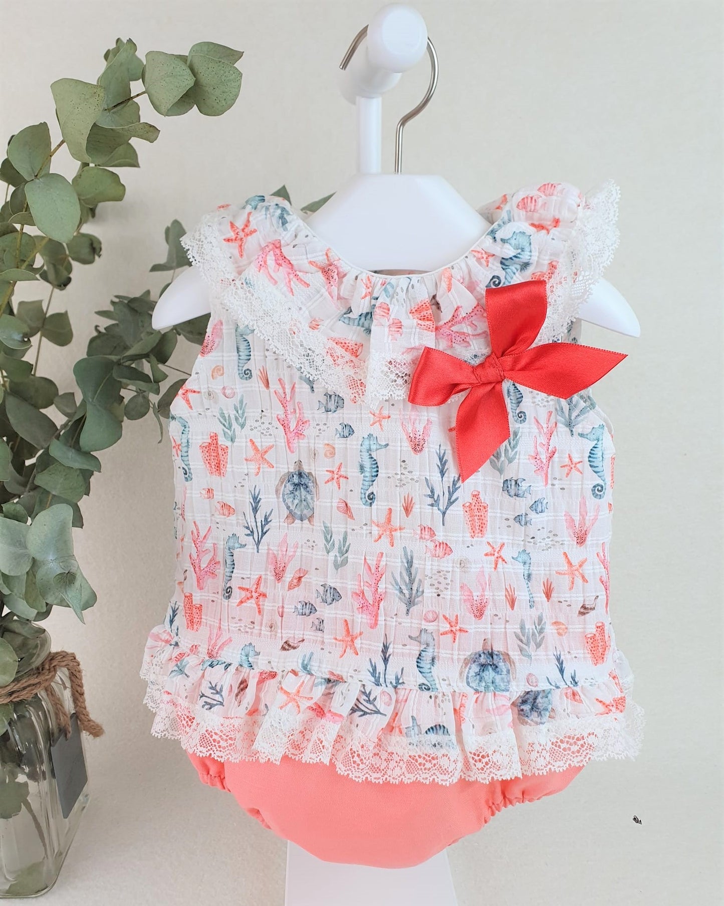Conjunto de tela caballitos de mar