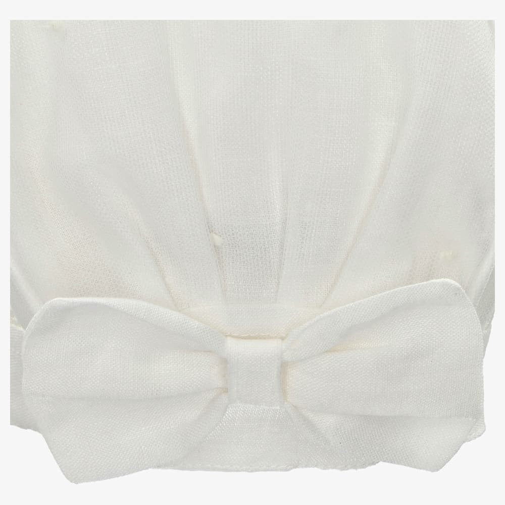 Faldón tela unisex Marfil con capota