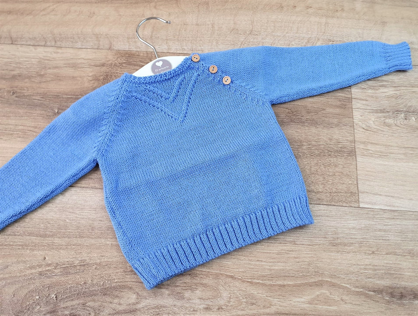 Jersey de hilo botones madera