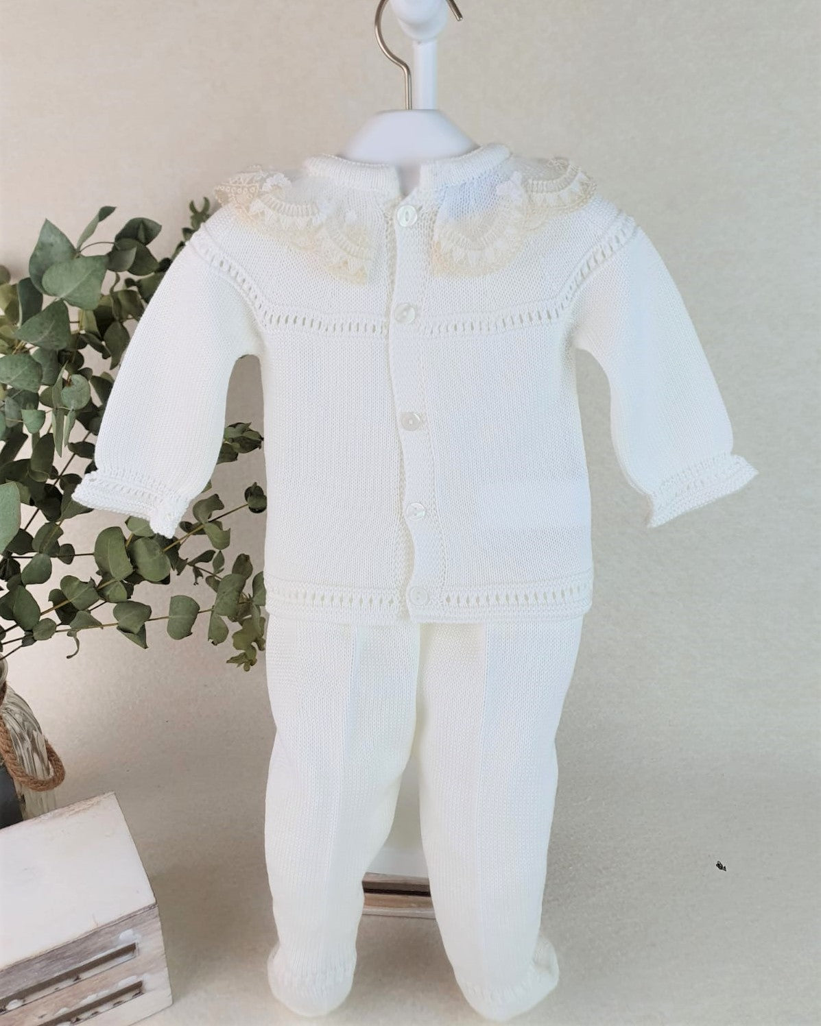 Conjunto de dos piezas Dulce Itaca con tira bordada