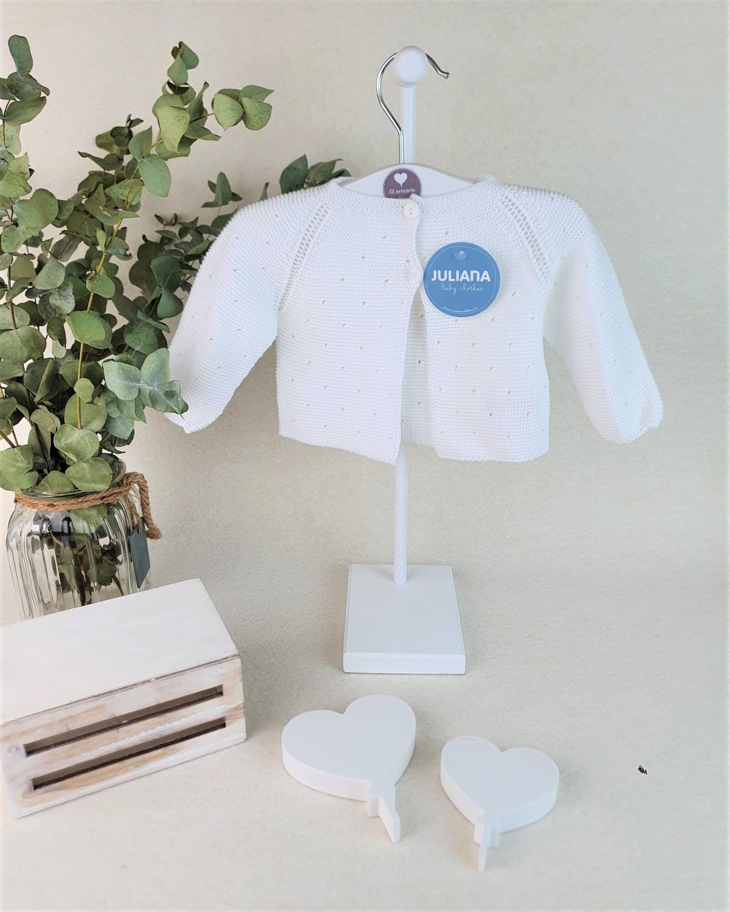 Chaqueta de hilo unisex con puntitos calados