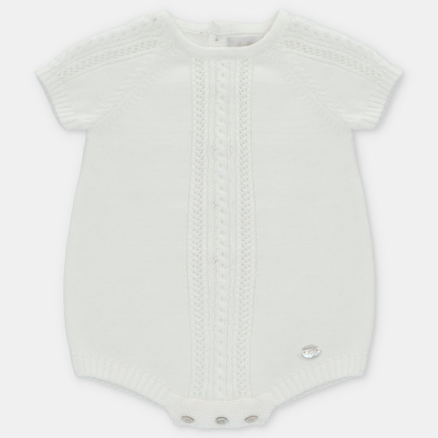 Pelele de punto Regina blanco roto