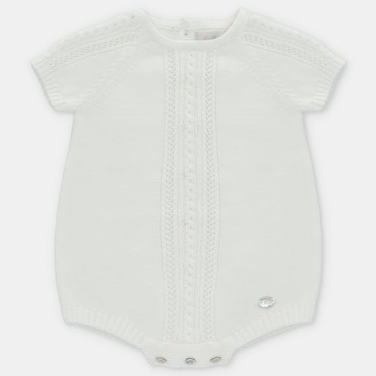 Pelele de punto Regina blanco roto