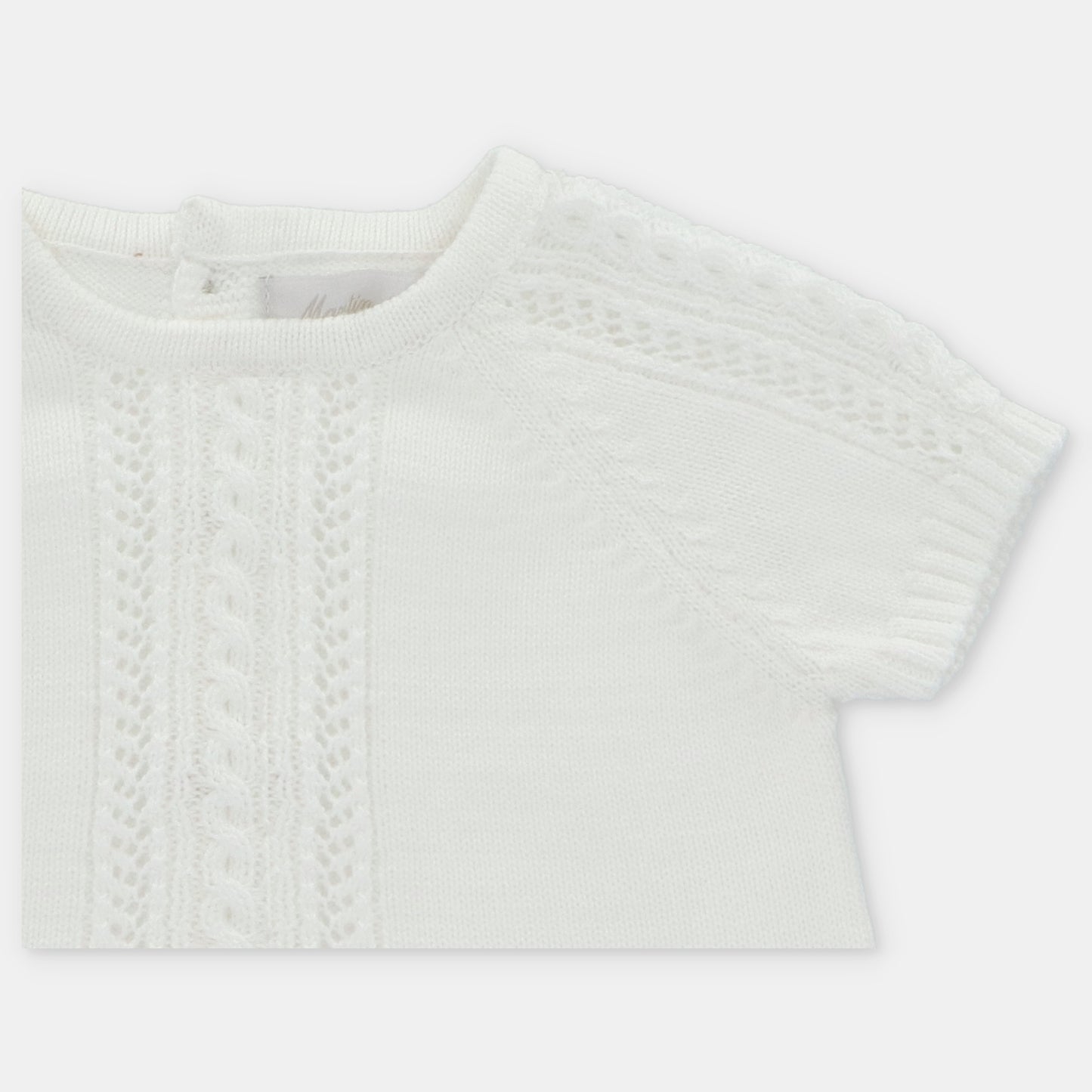 Pelele de punto Regina blanco roto