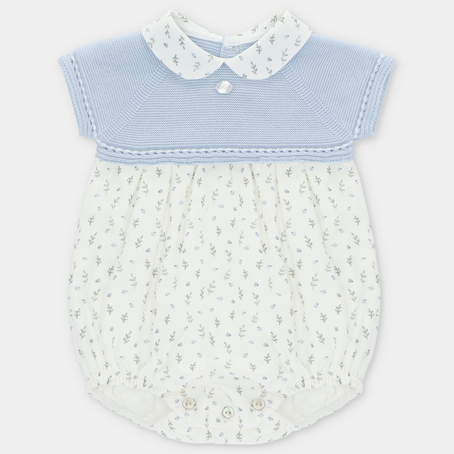 Pelele punto y tela Ottawa flores