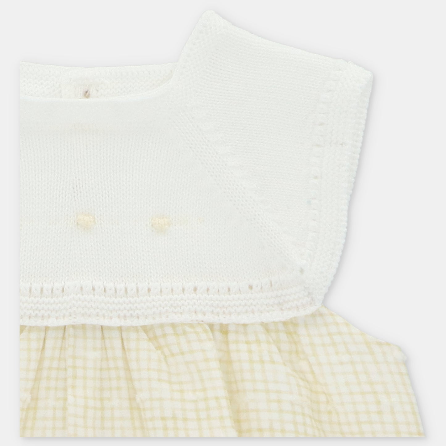 Pelele punto blanco y tela amarilla Winnipeg