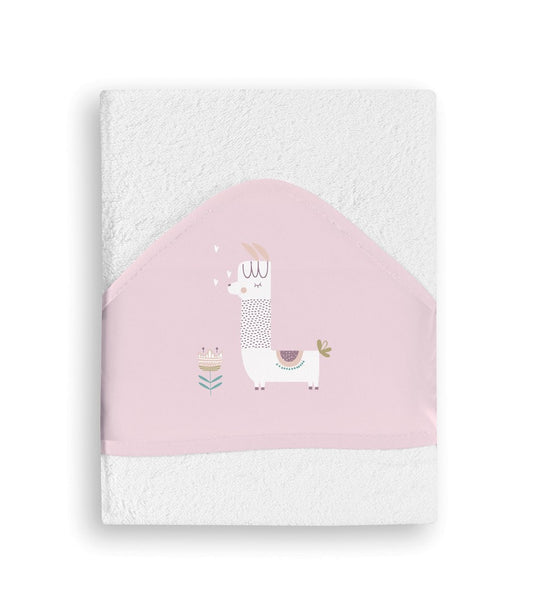 Maxicapa de baño con base blanca - Llama