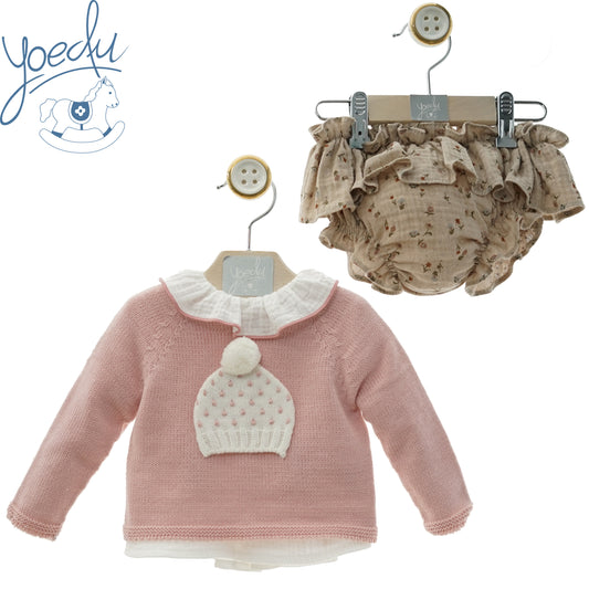 Conjunto baby niña gorrito