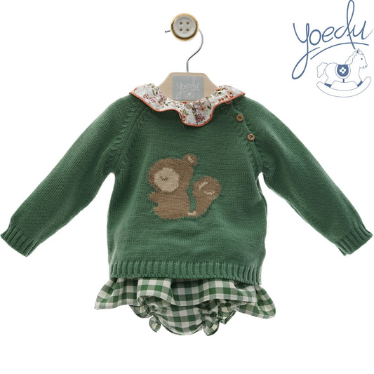 Conjunto bebé niña tres piezas - color CALABAZA