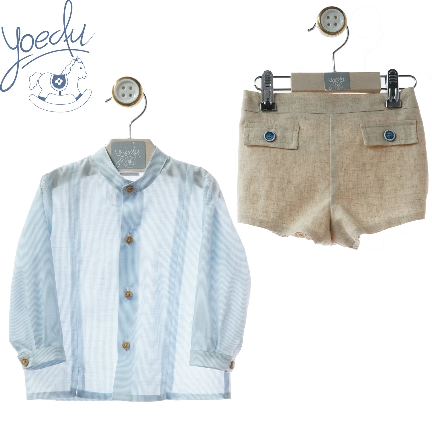 Traje niño pantalón bermuda familia Cristal