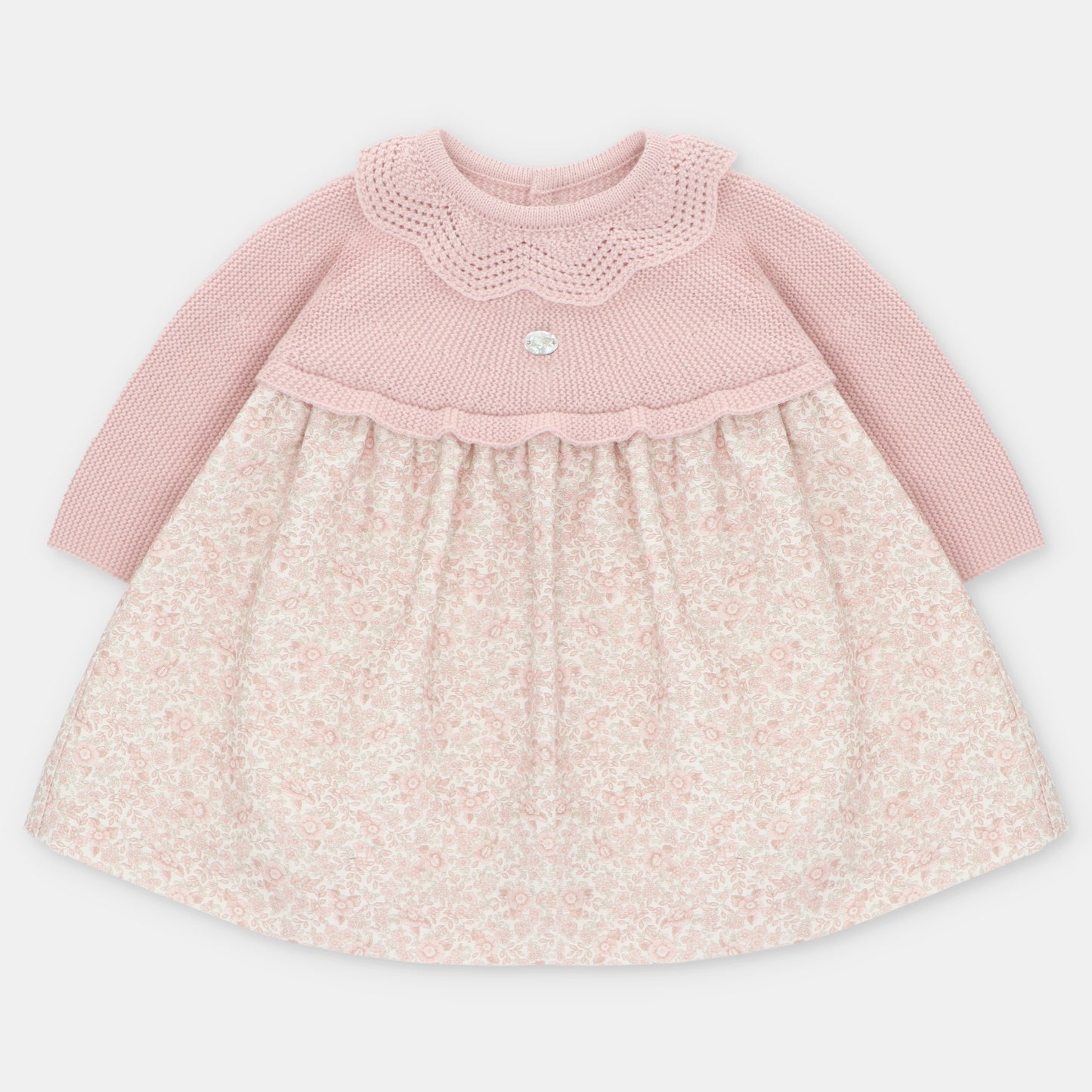 Vestido punto y tela niña Leeds