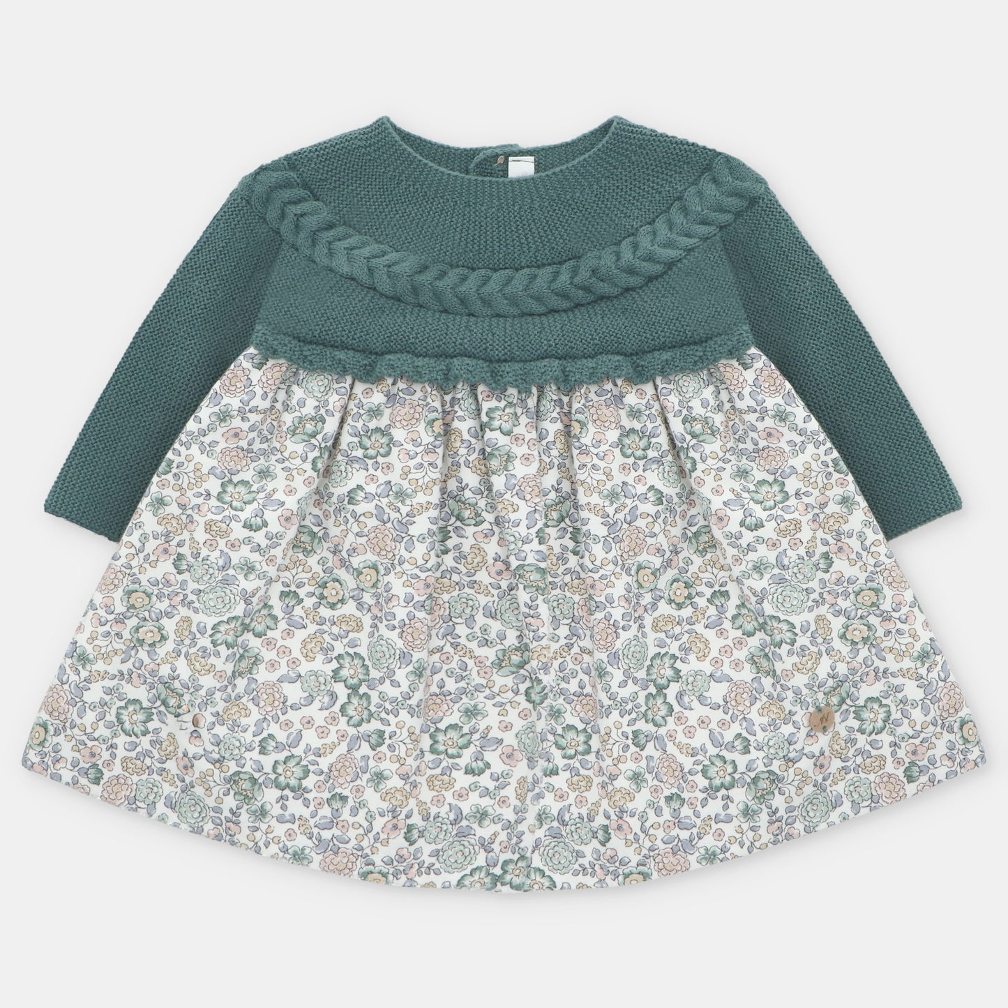 Vestido punto y tela niña Brighton