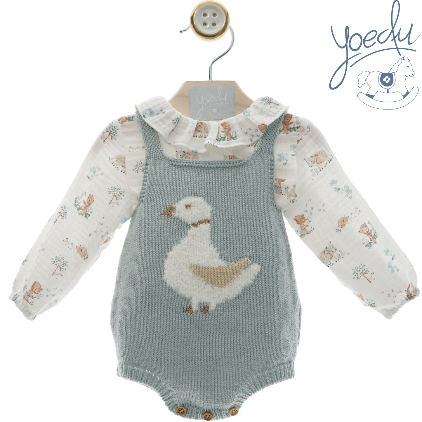 Conjunto bebé ranita niño Muselina