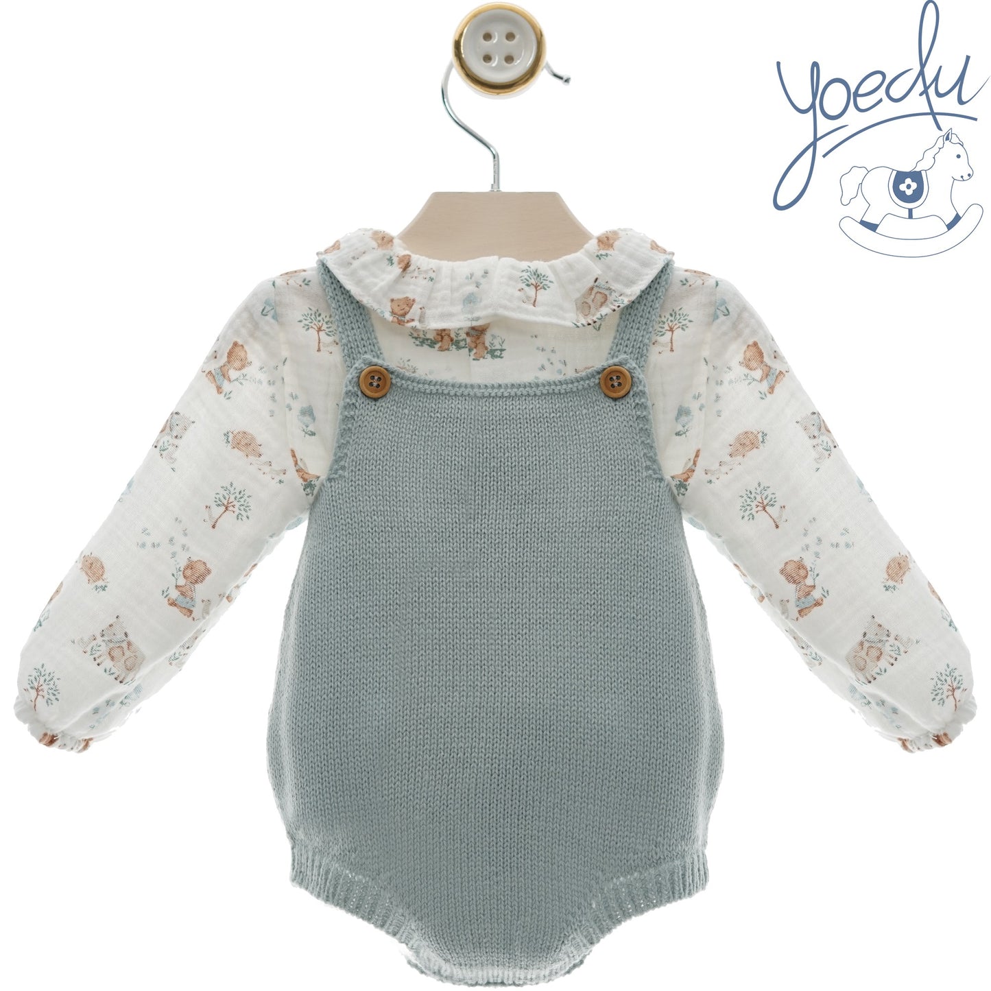 Conjunto bebé ranita niño Muselina