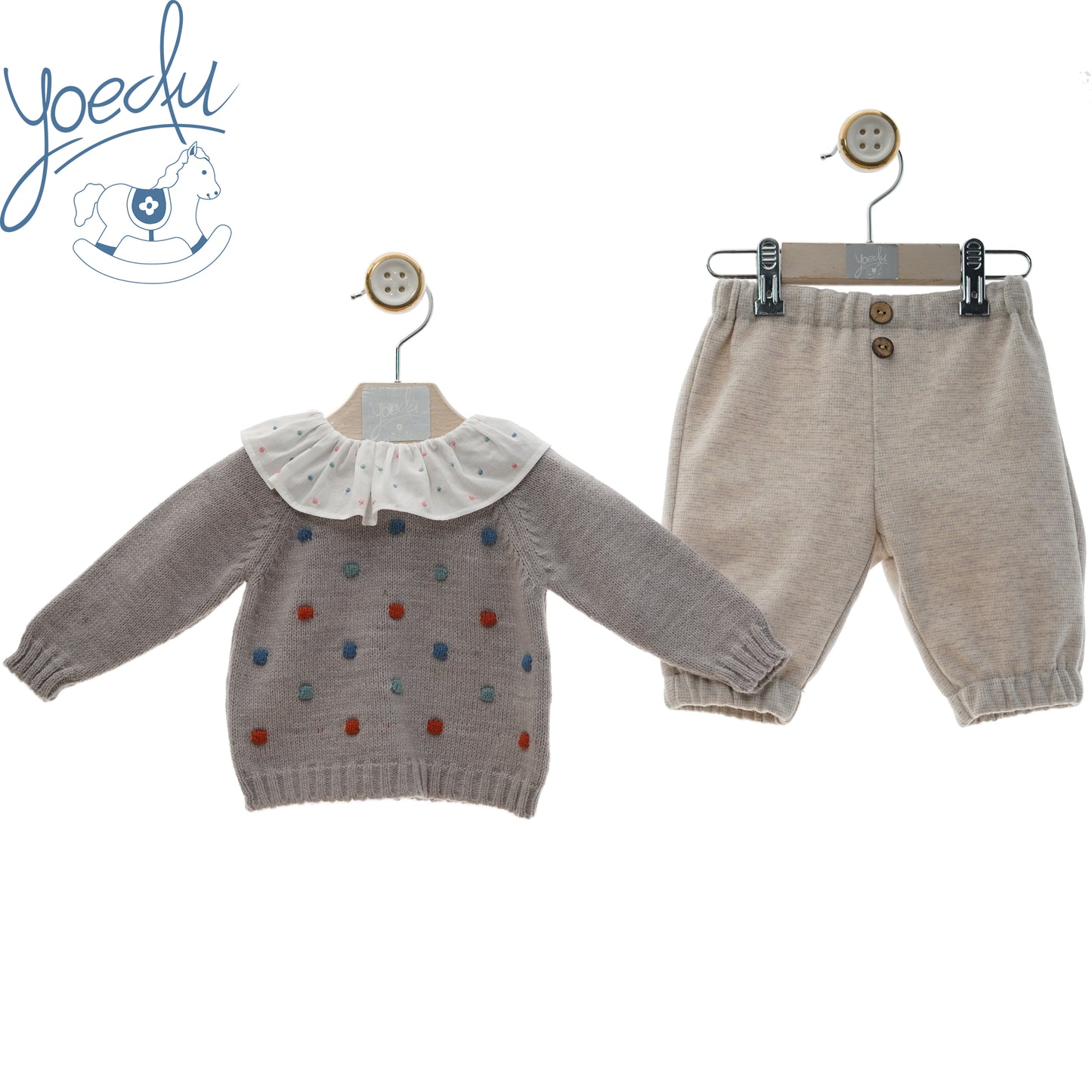 Conjunto baby con pantalón Familia Pastel