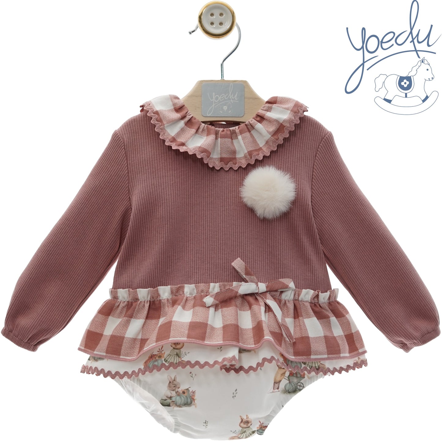 Conjunto bebé dos piezas niña Lana