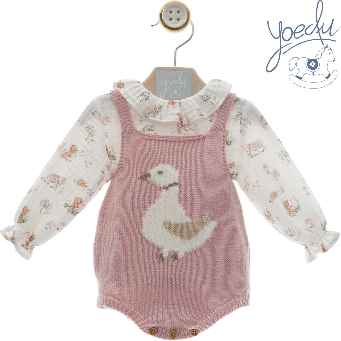 Conjunto bebé ranita niña Muselina