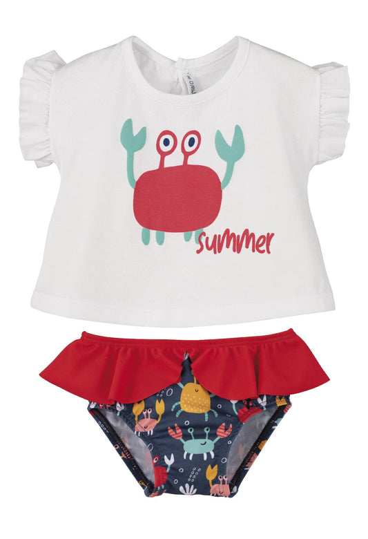 Conjunto baño niña cangrejo