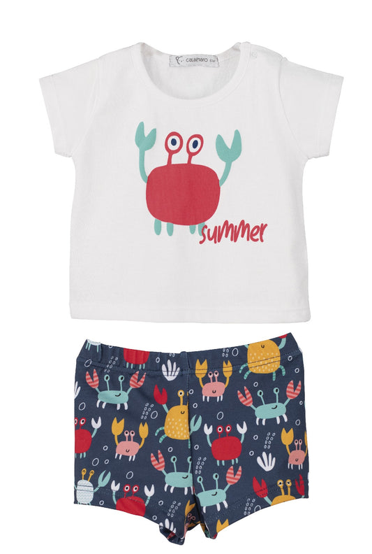 Conjunto baño niño cangrejo