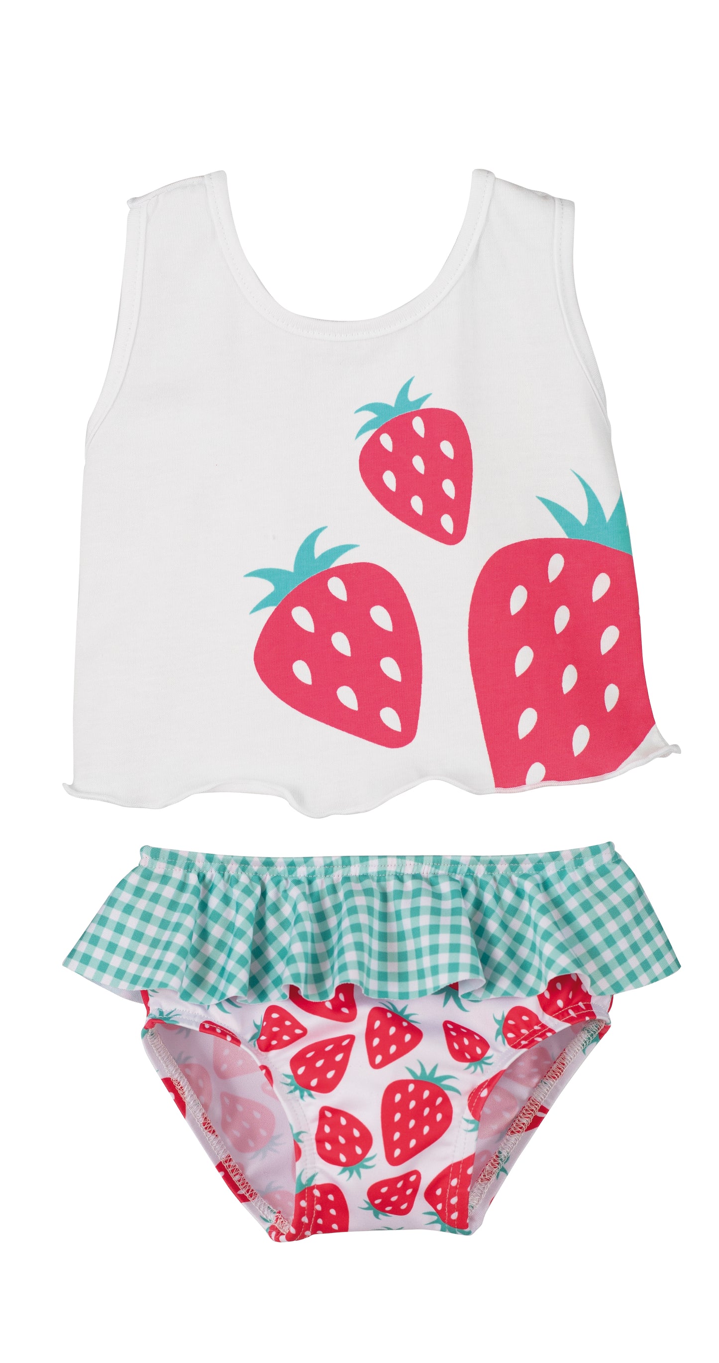 Conjunto baño niña fresas