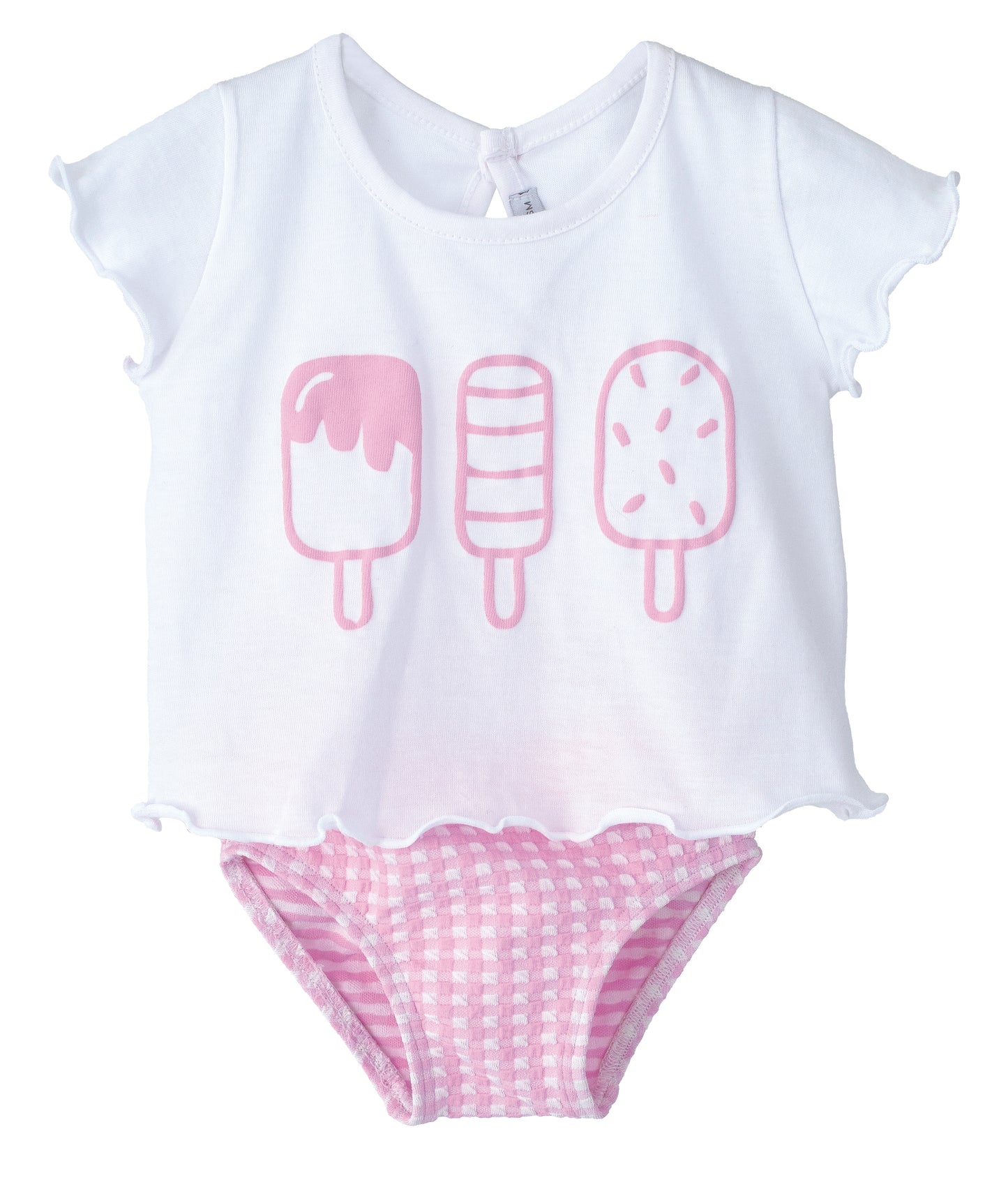 Conjunto niña baño Vichy helados