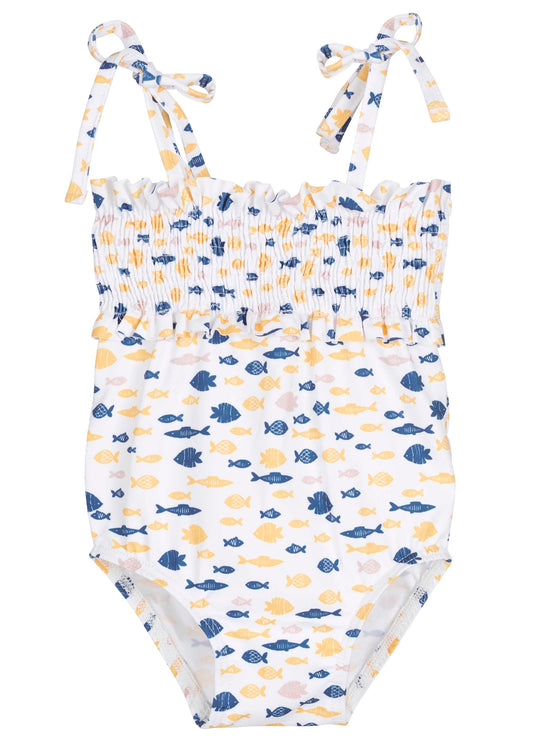 Bañador cuadros pececillos