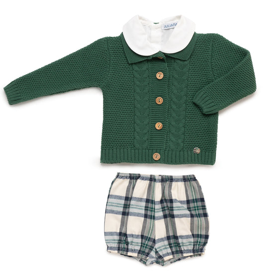 Conjunto chaqueta verde musgo