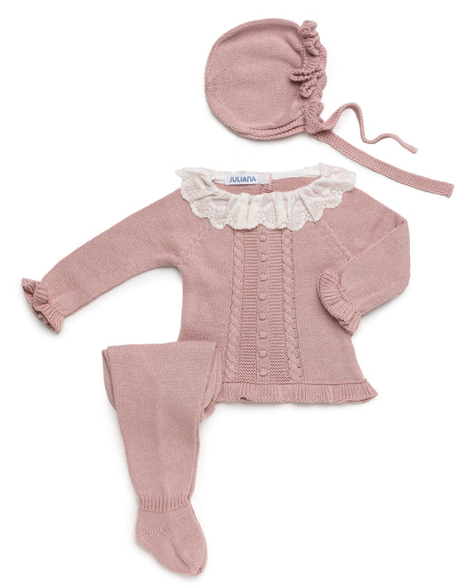 Conjunto de tres piezas tachón tranza bodoques