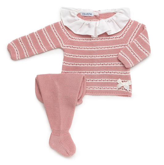 Conjunto de dos piezas lin calado pasacintas