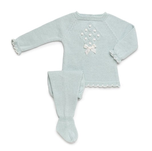 Conjunto de dos piezas con rombos y  bodoques