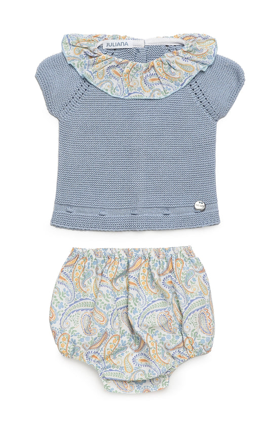 Conjunto con braguita tela cachemiras