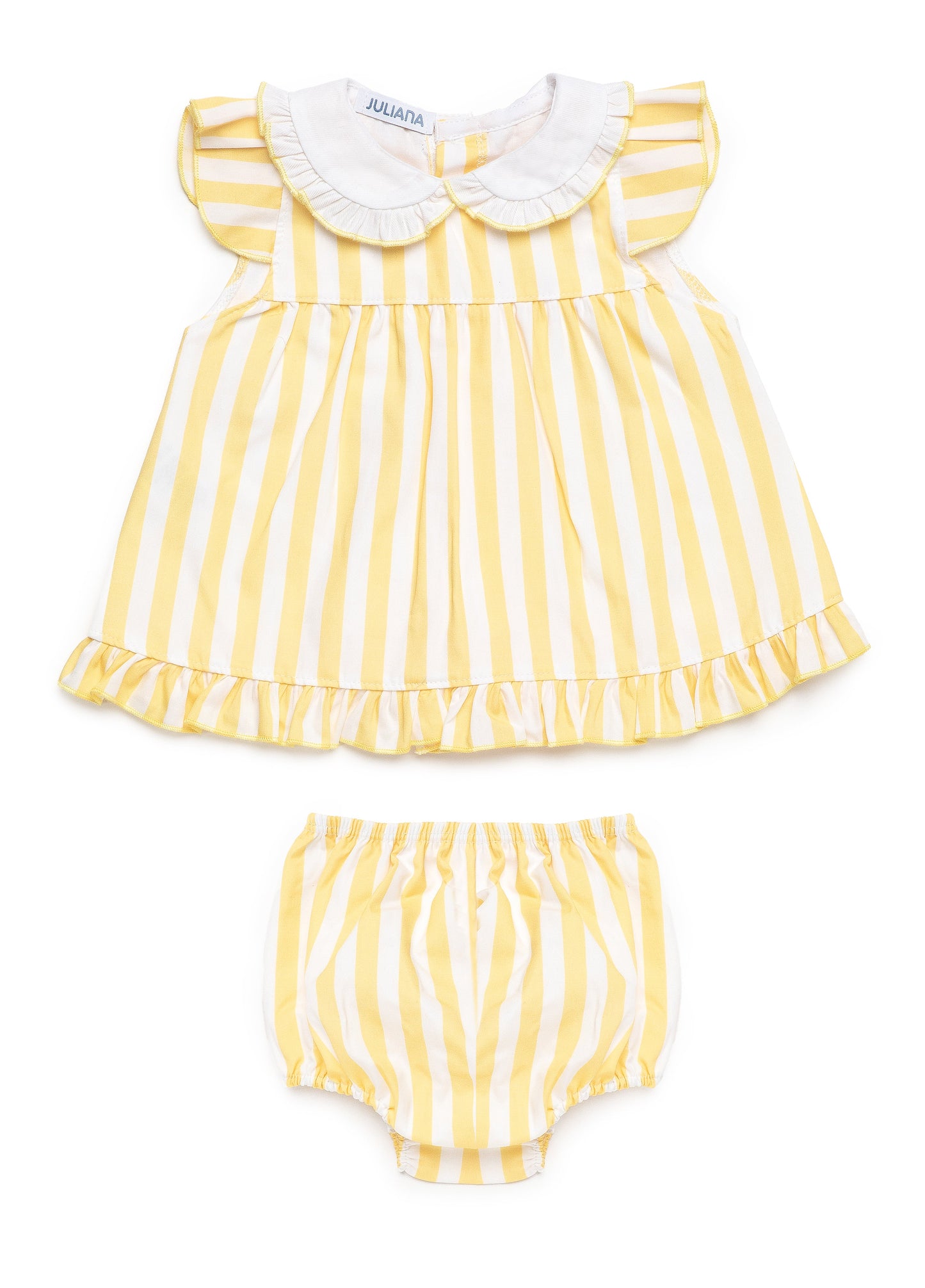 Jesusito con braga y tela rayas amarillas