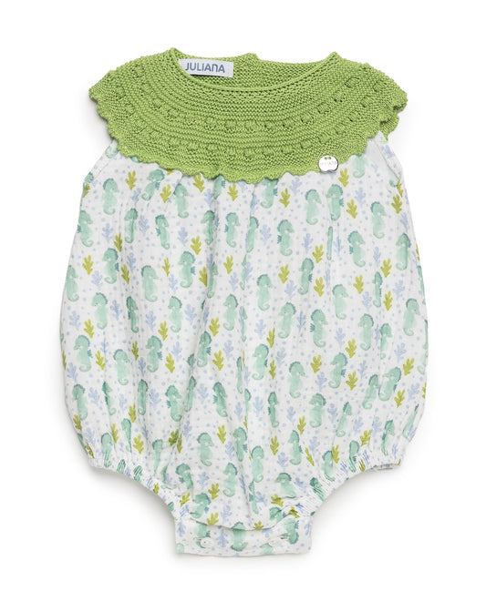 Pelele cuerpo de punto caballitos  de mar