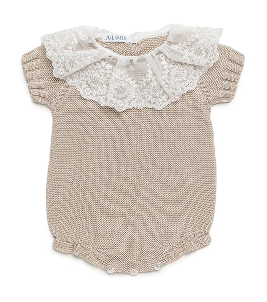 Pelele punto lin puntilla