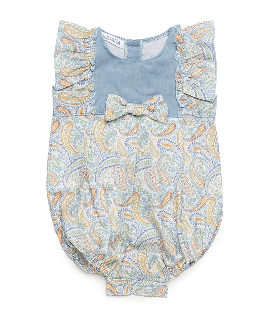 Pelele cortado en la cintura con con dos hombreras cachemiras