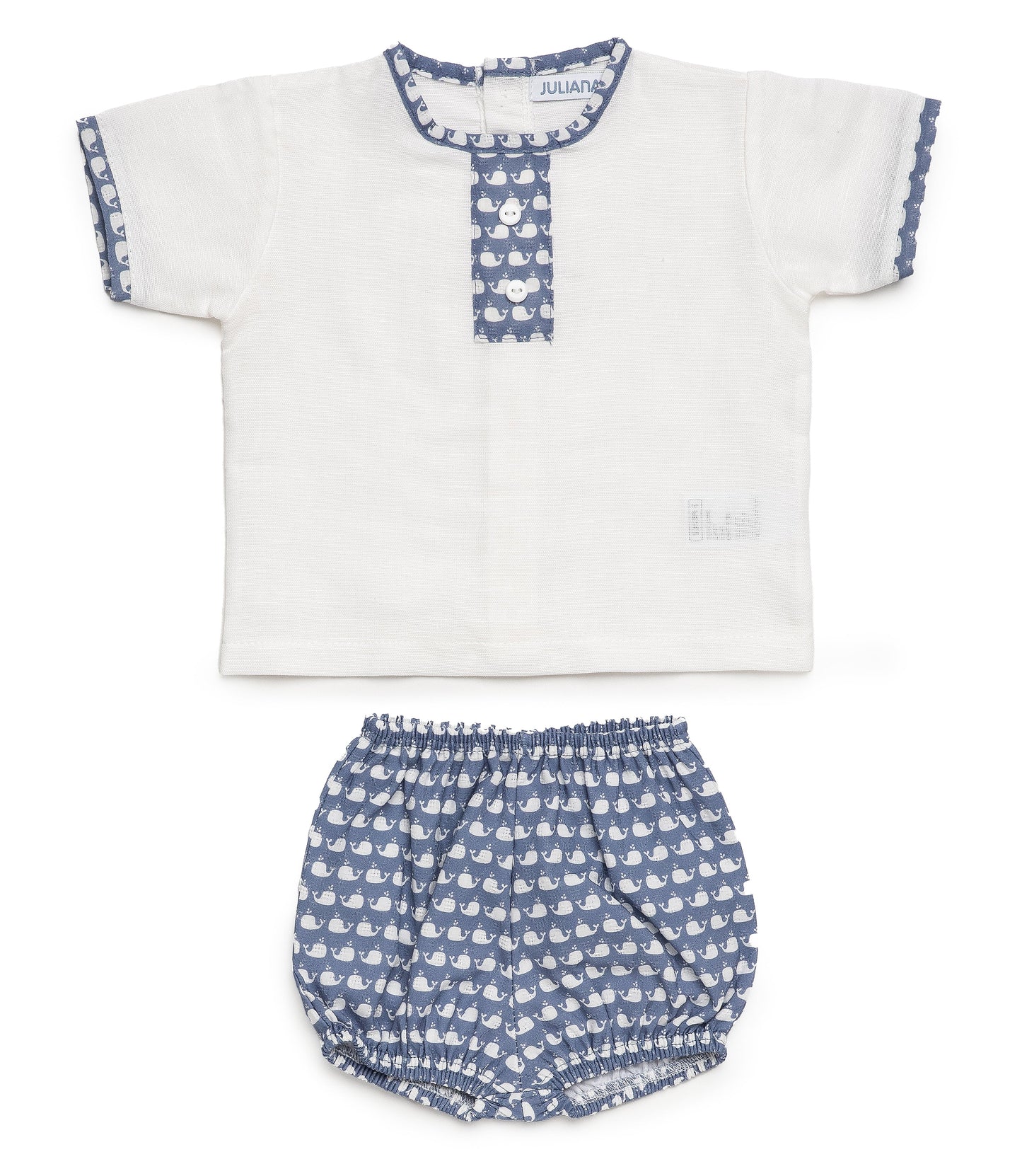 Conjunto camisa niño y ballenas