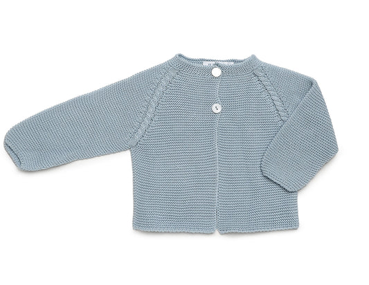 Chaqueta larga trenzas hombros CRUDO O AZUL CIELO